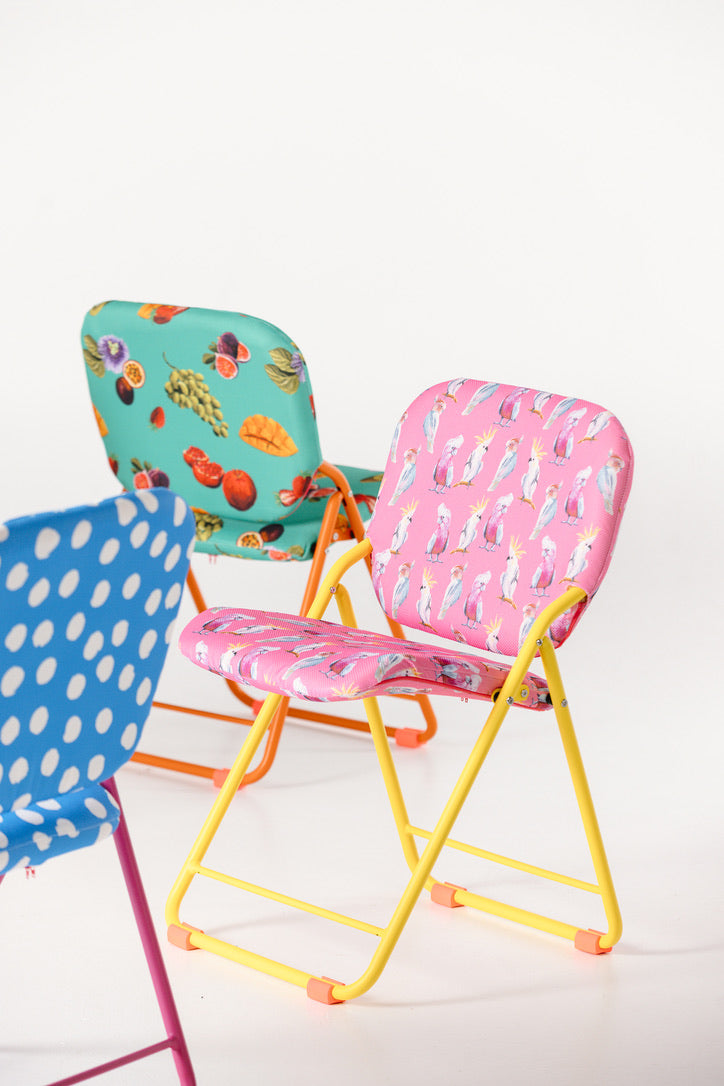 Colourful chairs with different patterns for indoors and outdoors in Australia